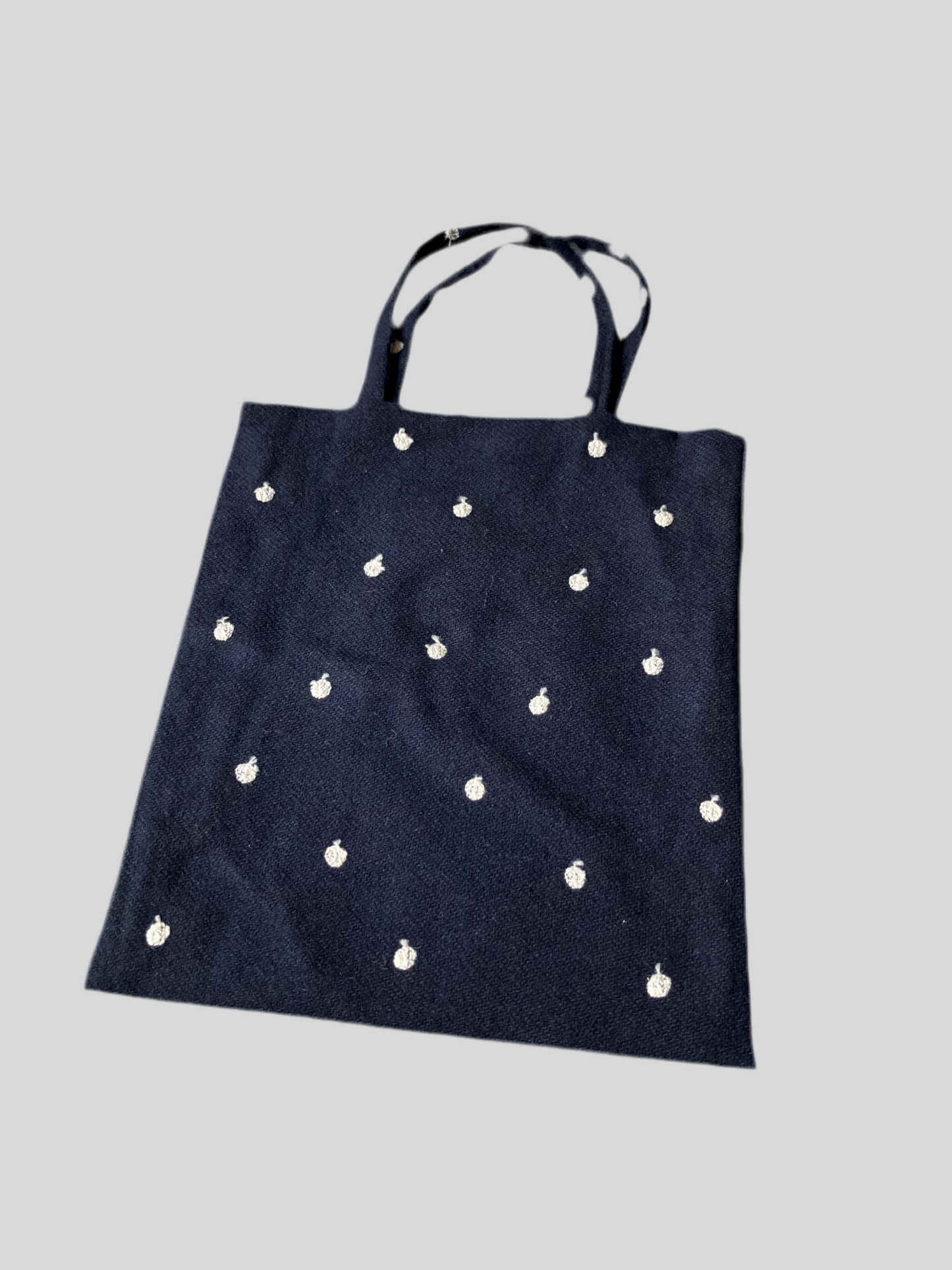 Wool dot mini bag (navy blue)