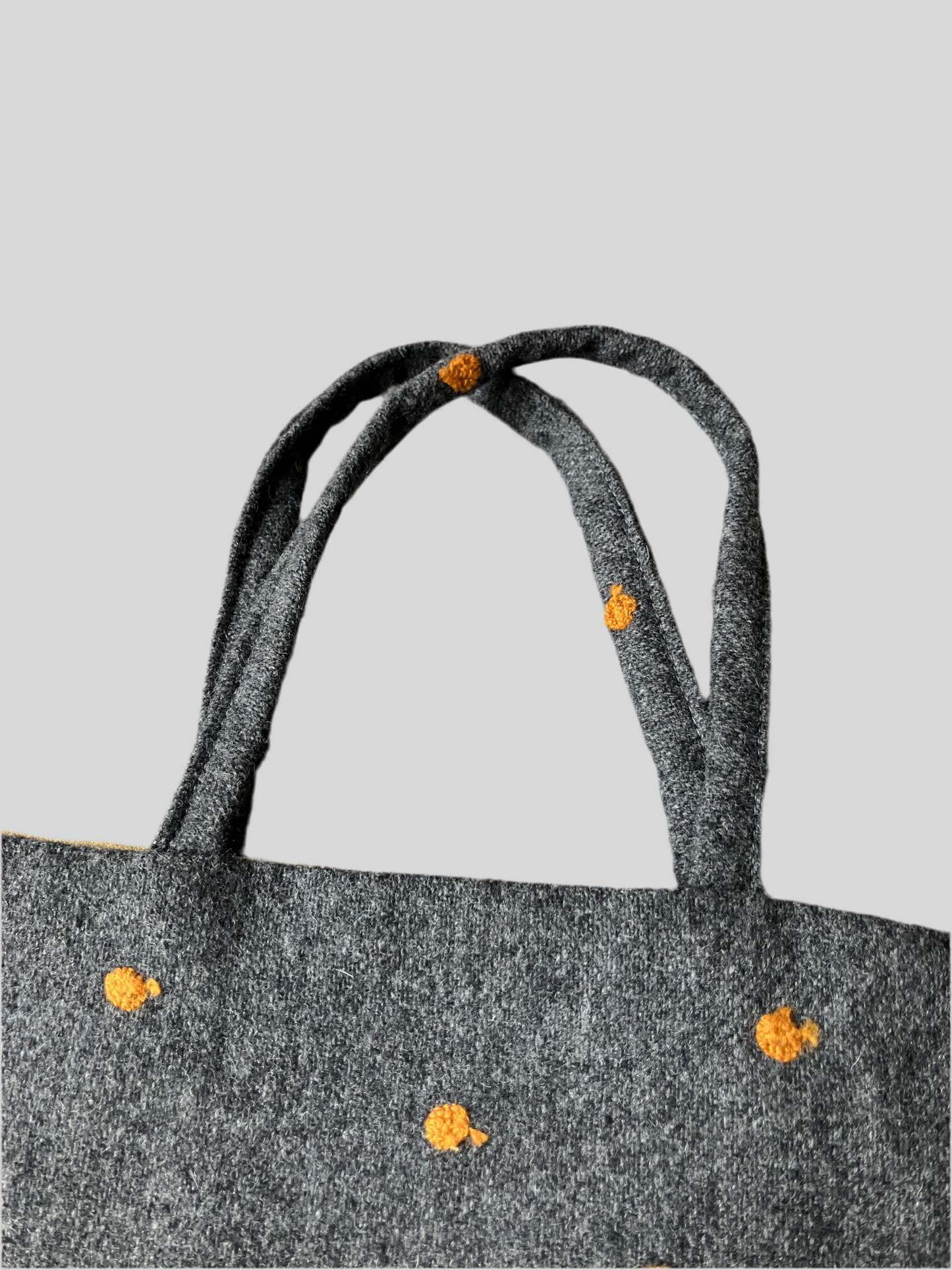Wool dot mini bag (gray)